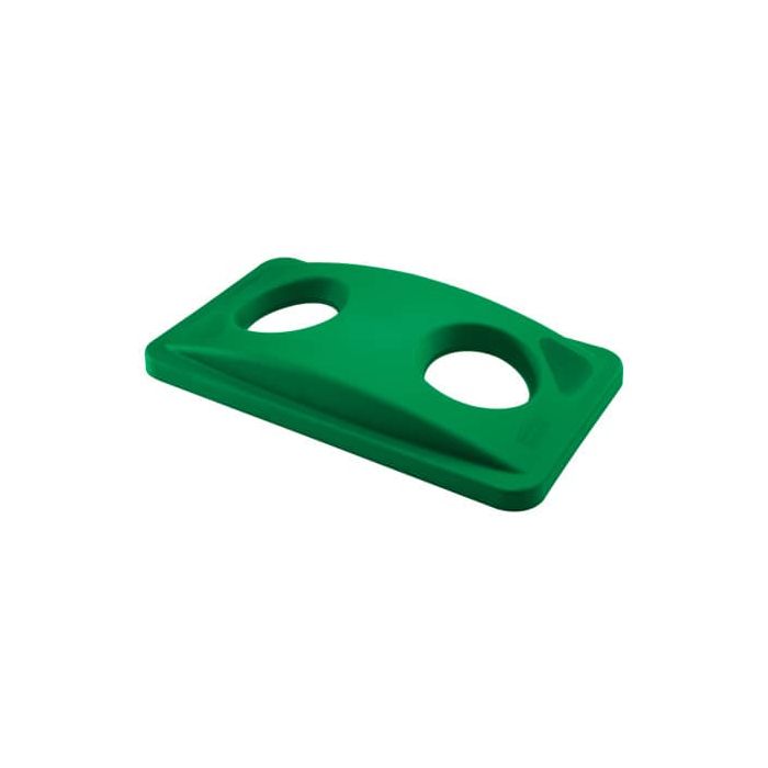 Coperchio per Slim Jim forato per le bottiglie Rubbermaid GREEN FG269288GRN main product photo