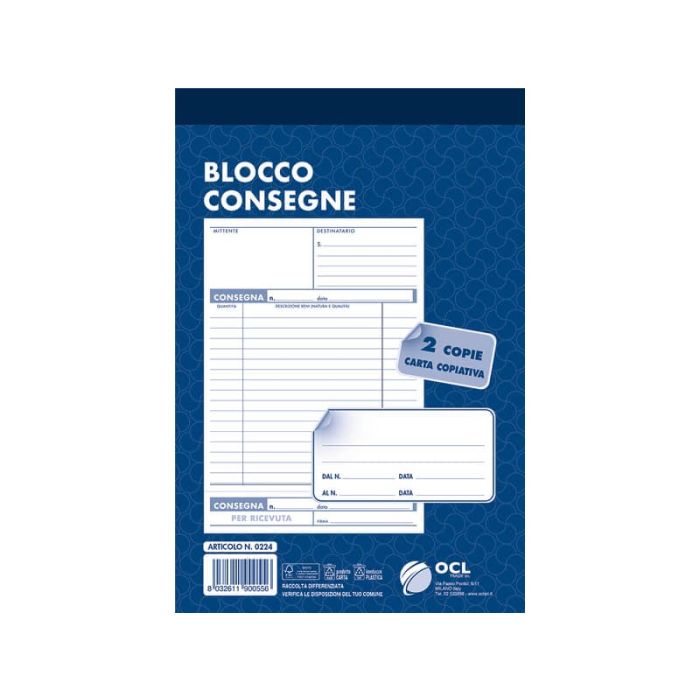 Blocco consegne O.C.L. 14,4x21,6 cm 50x2 copie 0224 main product photo