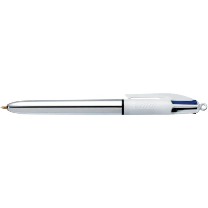 Penne a sfera a scatto BIC 4 Colours Shine Silver M 1 mm assortiti 919380 main product photo
