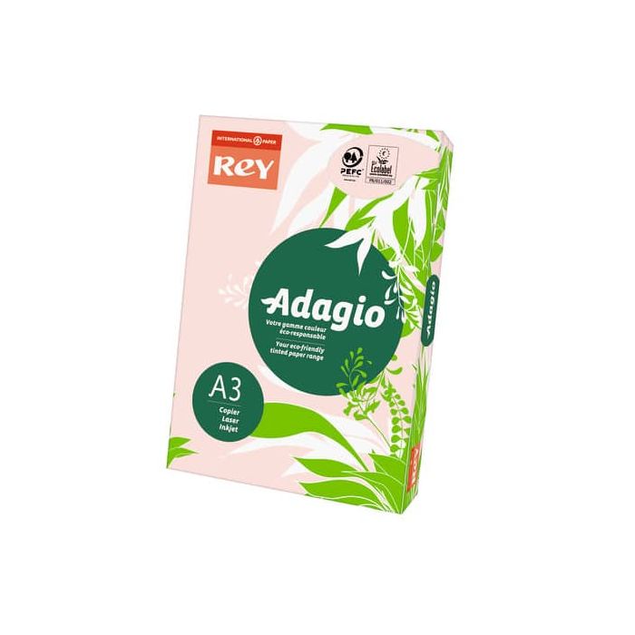 Carta colorata A3 International Paper Rey Adagio 160 g/m² rosa 07 - Risma da 250 fogli - ADAGI160X485 main product photo