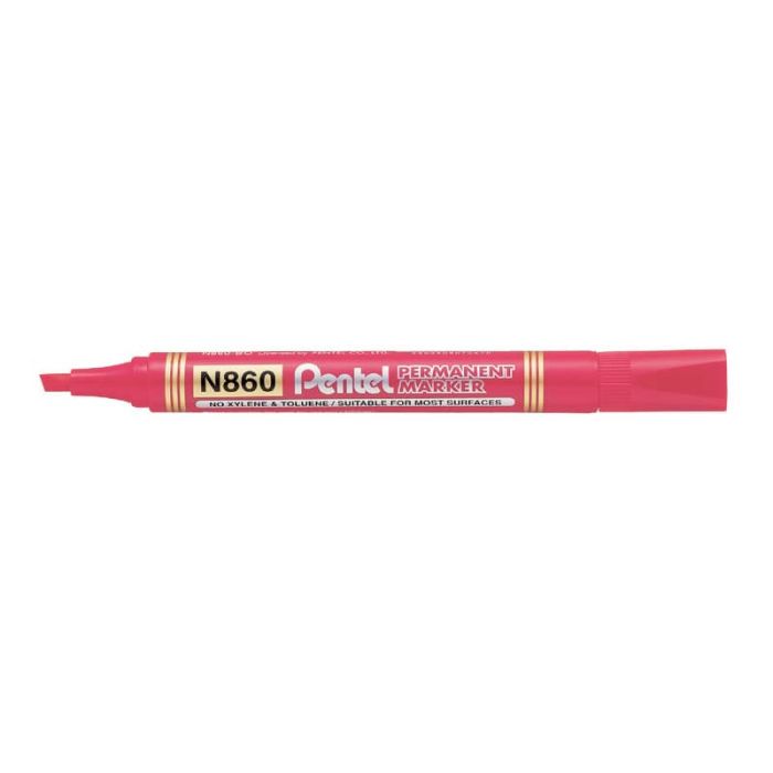 Marcatore permanente Pentel N860 punta a scalpello 4.5 mm rosso N860-BE main product photo