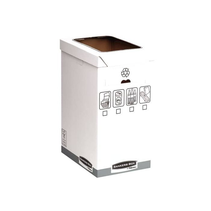 Cestino per rifiuti System in cartone certificato FSC - 55-90 L Fellowes blu e bianco - 0193201 main product photo