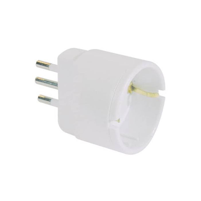 Adattatore di rete spina 2P+T 16A presa schuko MKC bianco 492517923 main product photo