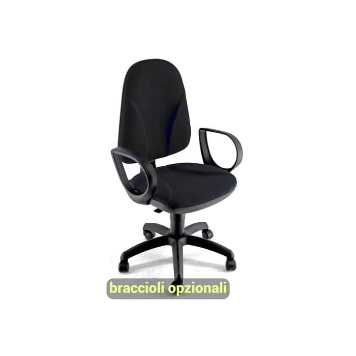 Sedia operativa girevole Unisit Team TMTMI Eco smart - schiuma sagomata - rivestimento Eco nero - TMTMI/EN main product photo