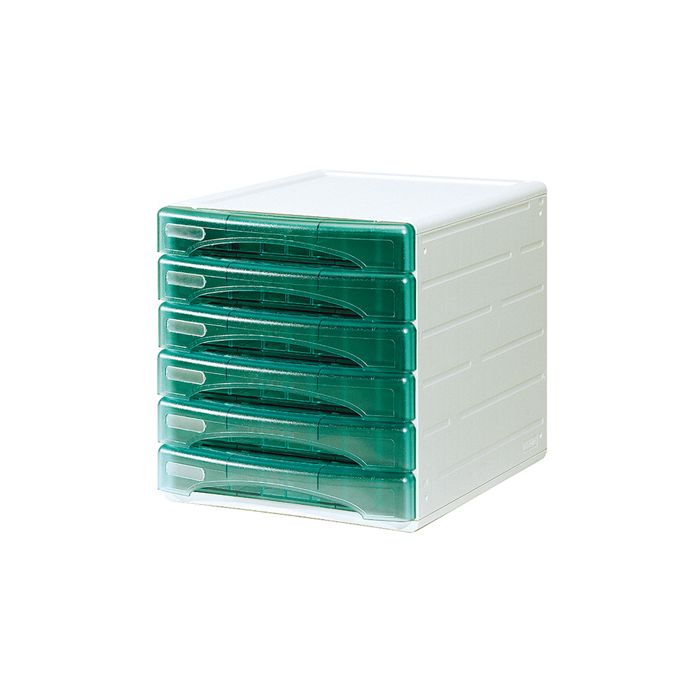 CASSETTIERA 6 CASS. OLIVIA VERDE TRASP. ARDA main product photo