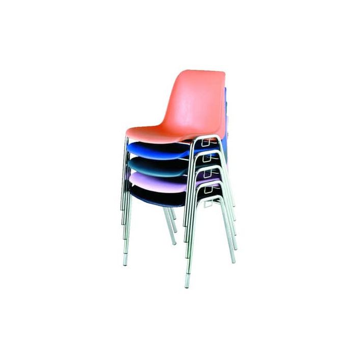 Sedia visitatore Unisit Esse ESC 4 gambe acciaio cromato - schienale fisso rosso Conf. 5 pezzi - ESC/5/RO main product photo
