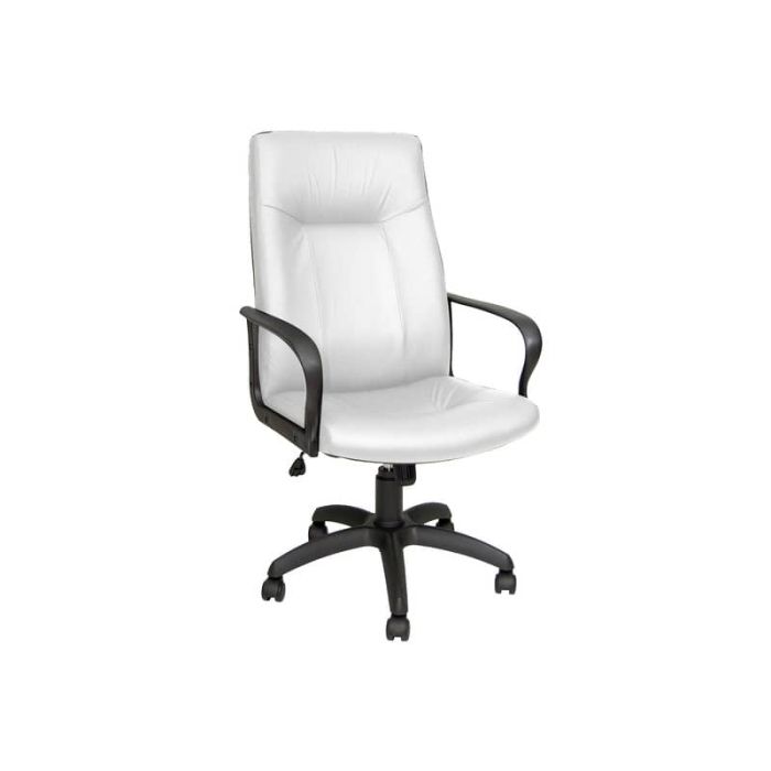 Poltrona direzionale girevole Unisit Eridanus ERP Eco Smart schienale alto - rivestimento similpelle bianco - ERP/KQ main product photo