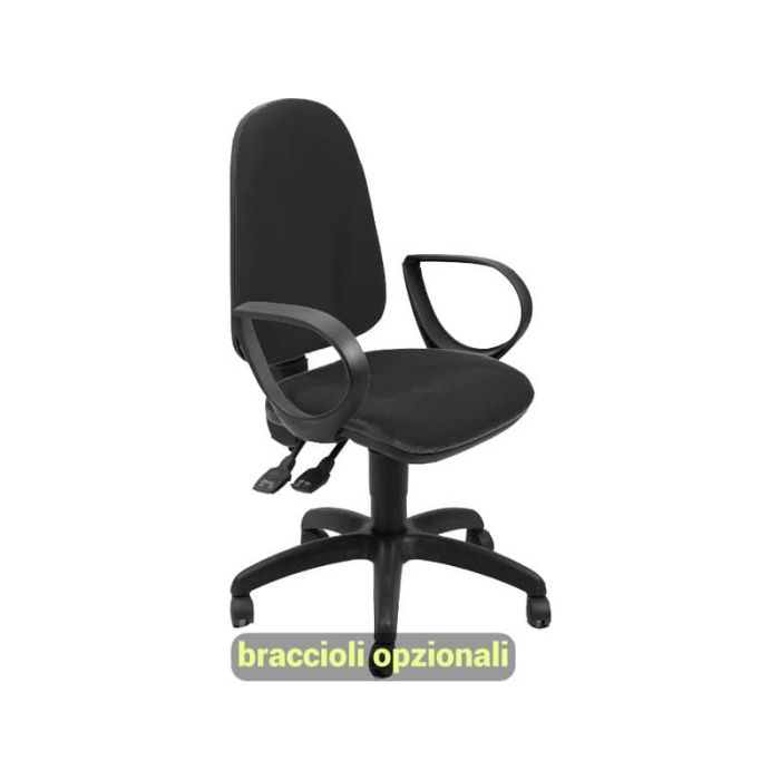 Sedia operativa girevole Unisit Team TMSY Eco smart - schiuma sagomata - rivestimento ignifugo nero - TMSY/IN main product photo