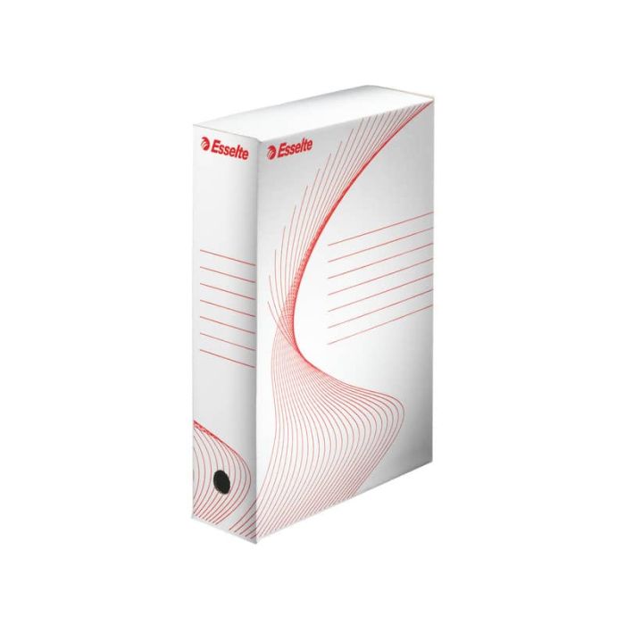 Scatola archivio Esselte BOXY 80 bianco/rosso 8x25x35 cm 128003 main product photo