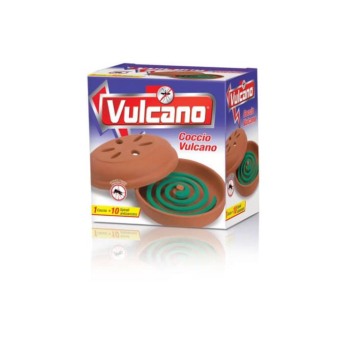 Insetticida zampirone per esterni Vulcano conf. 10 spirali + supporto in coccio - 10580 main product photo