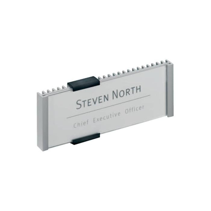 Targhe DURABLE INFO SIGN alluminio/acrilico trasparente/argento metallizzato 149x52,5 mm - 480023 main product photo