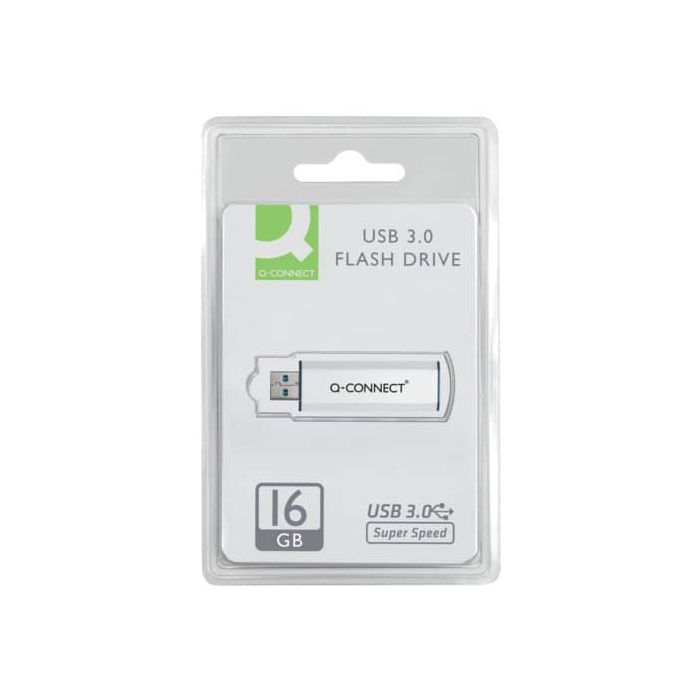 Chiavetta USB Q-Connect Super Speed 3.0 argento/nero 16 GB KF16369 main product photo