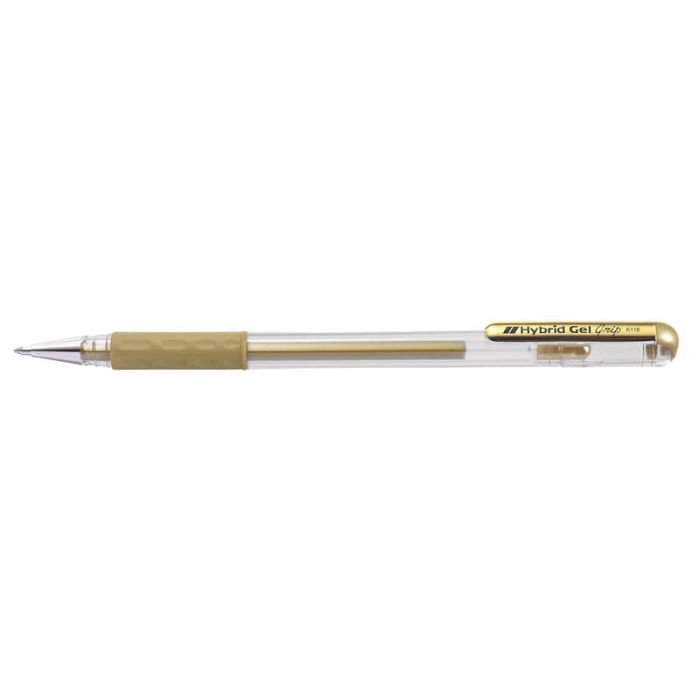 Penna roller Pentel Gel Hybrid grip Metallic 0.8 mm oro K118-X main product photo