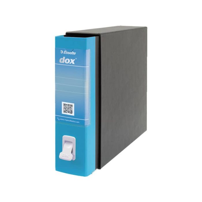 Registratore a leva DOX2 Protocollo 28,5x35 cm - dorso 8 cm blu chiaro D26201 main product photo