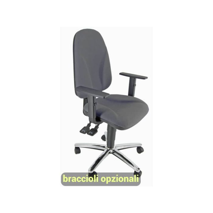 Sedia operativa girevole Unisit Team TMSYC Eco smart - schiuma sagomata - rivestimento Eco grigio scuro -TMSYC/ET main product photo