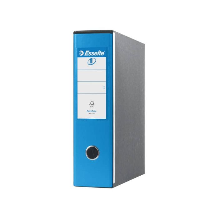 Registratori con custodia Esselte G53 EUROFILE commerciale D8 cartone rivestito in PP blu vivida - 390753910 main product photo