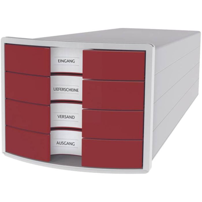 Cassettiera IMPULS HAN in polistirolo con 4 cassetti chiusi rosso 1012-17 main product photo
