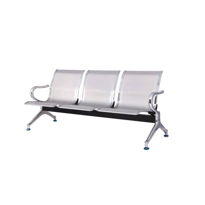 Panca in acciaio microforato per sala d'attesa Serena Group grigio - 3 posti L180 x P68 x H78 cm - SJ820G-3 main product photo