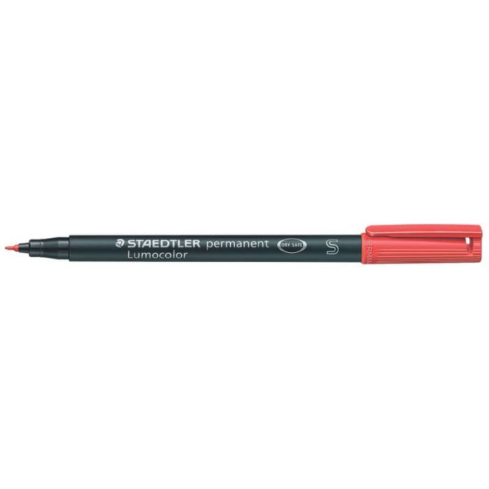 Penna a punta sintetica Staedtler Lumocolor permanent pen 313 S rosso 313-2 main product photo