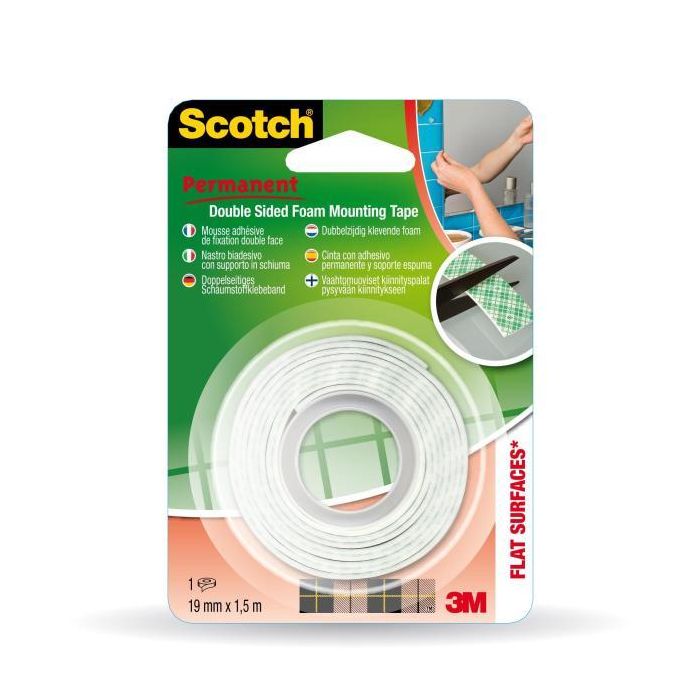 Nastro biadesivo forte Scotch 19 mm x 1,5 m 33-1915B12 main product photo