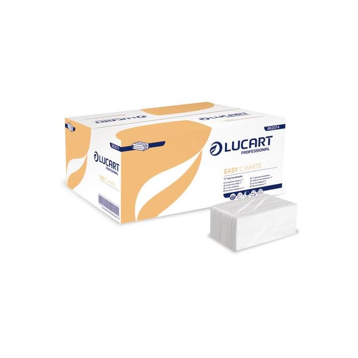Asciugamani piegati a "C" Lucart Easy C White 1 velo 20 conf. da 192 pezzi - 862074P main product photo