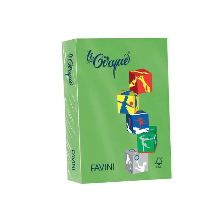 Carta colorata FAVINI LE CIRQUE per tutte le tecnologie di stampa 80 g/m² A4 verde prato 203 500 fogli - A71M504 main product photo