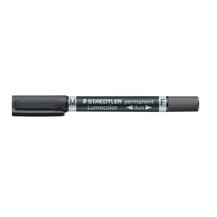 Marcatore doppia punta Staedtler Lumocolor permanent duo 348 0,6-1,5 mm nero - 348-9 main product photo