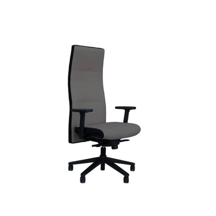 Poltrona direzionale girevole Unisit Next schienale alto regolabile - rivest. ignifugo grigio con braccioli NEXT/IT main product photo