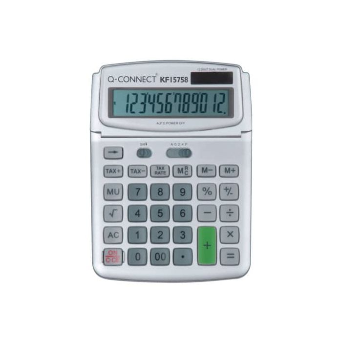 Calcolatrice solare da tavolo Q-Connect L - 12 cifre KF15758 main product photo