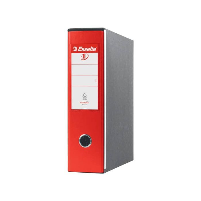 Registratore con custodia Esselte G53 Eurofile commerciale 29,5x32 cm - dorso 8 cm rosso - 390753160 main product photo