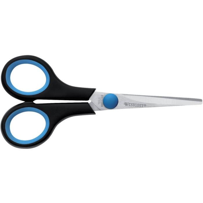 Forbici per mancini Westcott Soft Grip Easy Grip lama 13 cm blu/nero E-30252 00 main product photo
