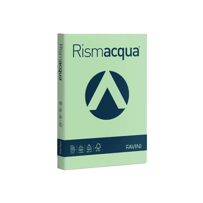 Carta colorata Favini Rismacqua colori tenui 200 g/m² A4 verde chiaro 09 Risma da 125 fogli - A67P104 main product photo