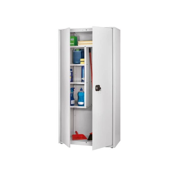 Armadio multiuso a porte battenti Tecnical 2 BA-90-TRA - con divisore verticale 90x41x181,5 cm grigio main product photo