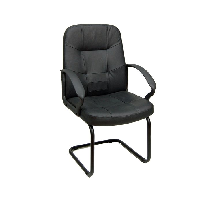 Poltrona visitatore Auriga V - pelle e sky - nero - Unisit main product photo
