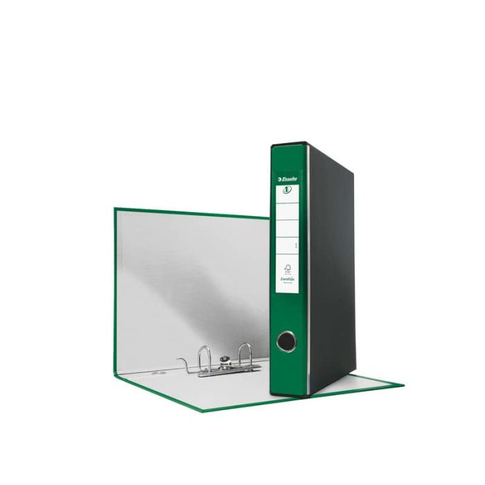 Registratore con custodia Esselte G52 EUROFILE commerciale dorso 5 cm cartone rivestito in PP verde - 390752180 main product photo