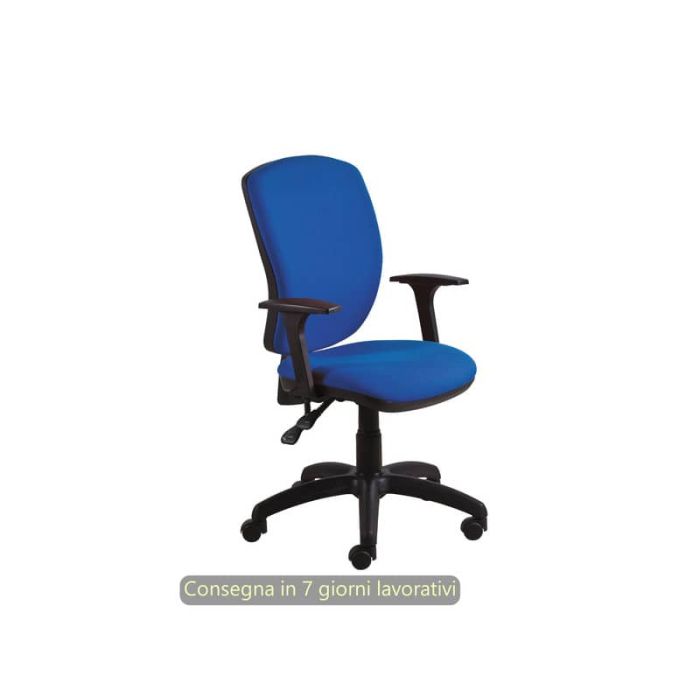 Seduta operativa Mirage Back-system in tessuto ignifugo Seditaly con braccioli regolabili blu - MRG0C3Q0GB671 main product photo