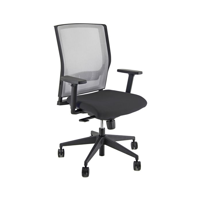 Unisit POLTRONA SEMIDIREZIONALE X2 NERO e RETE GRIGIA main product photo