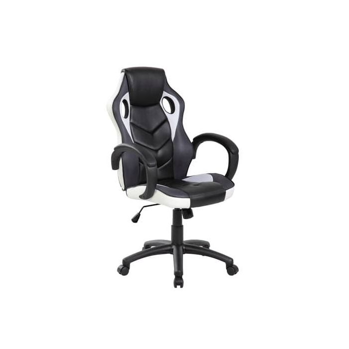 Poltrona gaming per adulti Serena Group Las Vegas L61 x P66 x H106/116 cm - bianco-nero - GA9381W main product photo