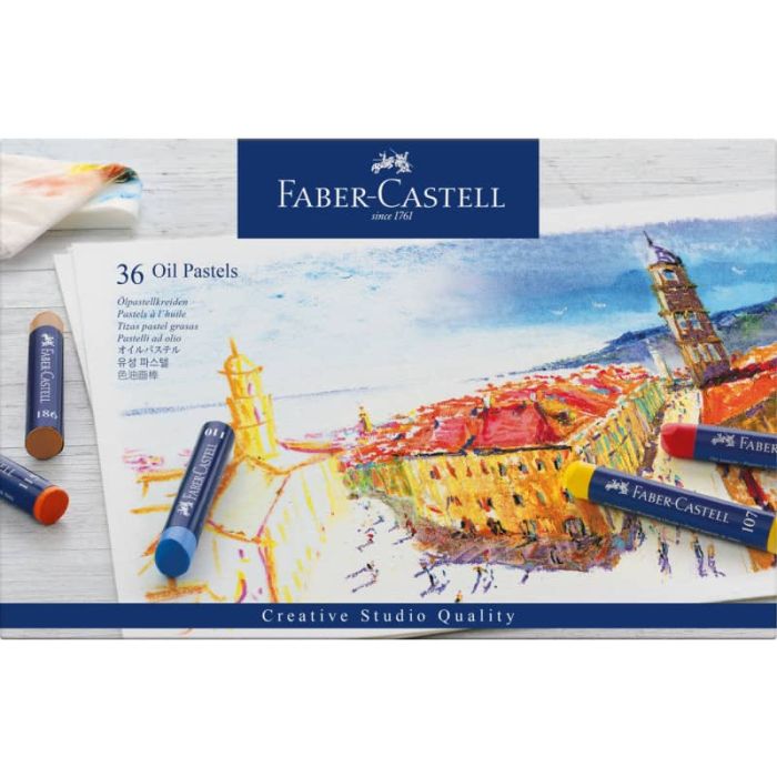 Pastelli a olio Faber-Castell Oil Pastels Creative Studio assortiti astuccio di cartone da 36 - 127036 main product photo