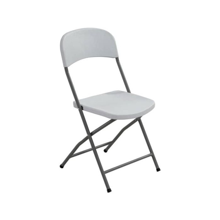 Sedia pieghevole Serena Group in polietilene e acciaio verniciato bianco 43x43xH.83 cm - CD40 main product photo