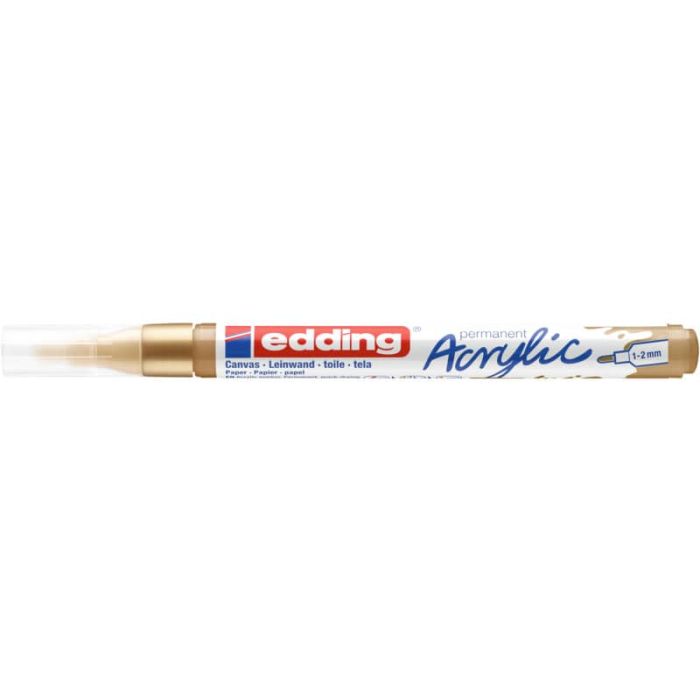 Marcatore acrilico Edding 5300 - punta tonda 1-2 mm tratto fine - oro-prezioso - 4-5300924 main product photo
