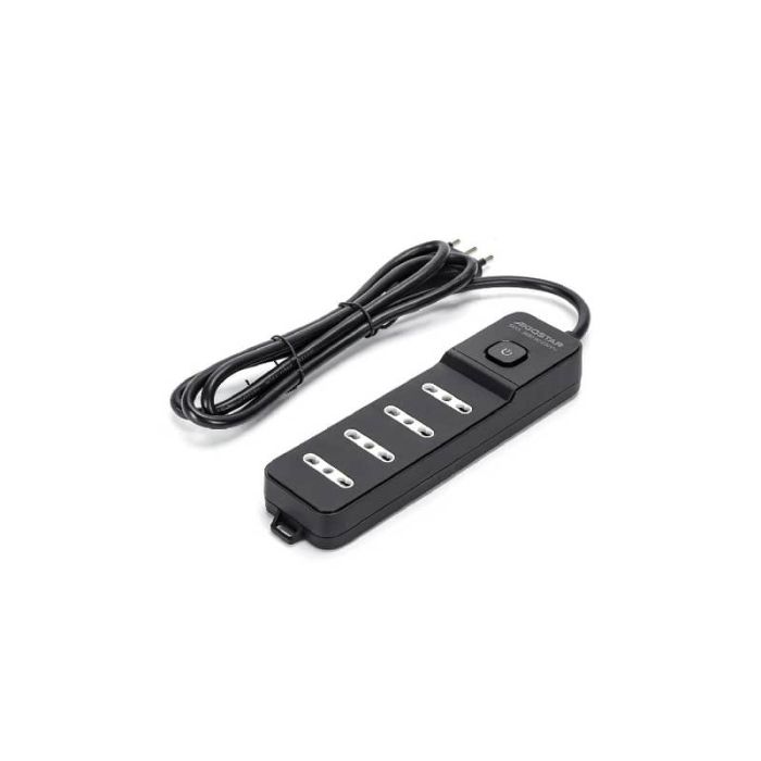 Multipresa bassa a 4 vie P17/P11 con interruttore 16A - cavo 1,5 m Aigostar nero - 281915 main product photo