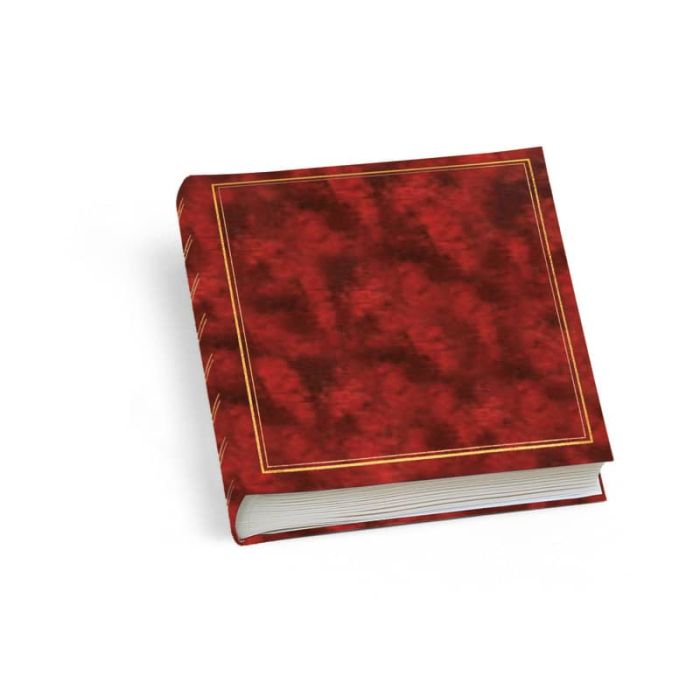 Album portafoto Lebez 40 fogli con velina f.to 25x30 cm rosso 0380-R main product photo