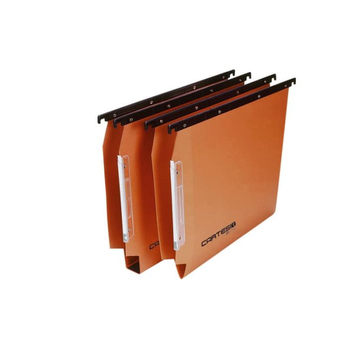 Cartelle sospese laterali per armadi CARTESIO 33 cm fondo U 3 cm arancio Conf. 50 pezzi - 114 F BETA 3 - B2 main product photo