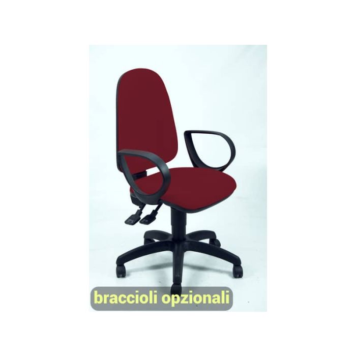Sedia operativa girevole Unisit Team TMSY Eco smart - schiuma sagomata - rivestimento ignifugo bordeaux - TMSY/ID main product photo