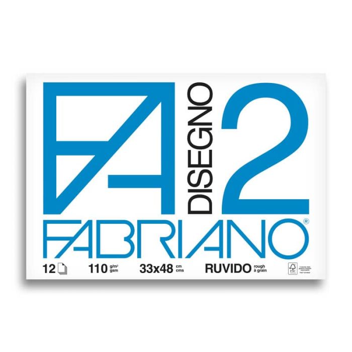 Album da disegno Fabriano F2 collato 1 lato 110 g/m² 12 33x48 cm ff. ruvidi 06000534 main product photo