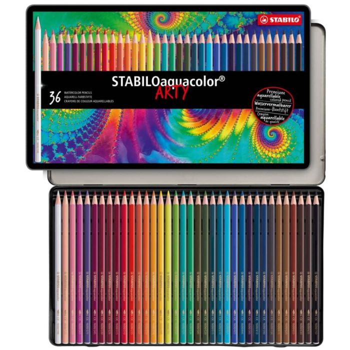 Matite Acquerellabili Staedtler Karat Aquarell - Scatola Metallica Da 12 Colori - Foto 6