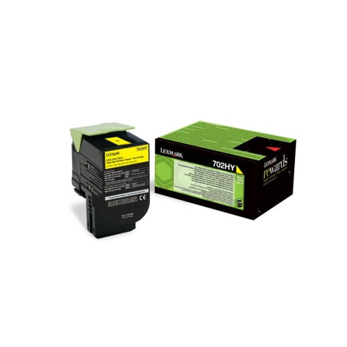 Toner alta resa return program 702HY Lexmark giallo 70C2HY0 main product photo