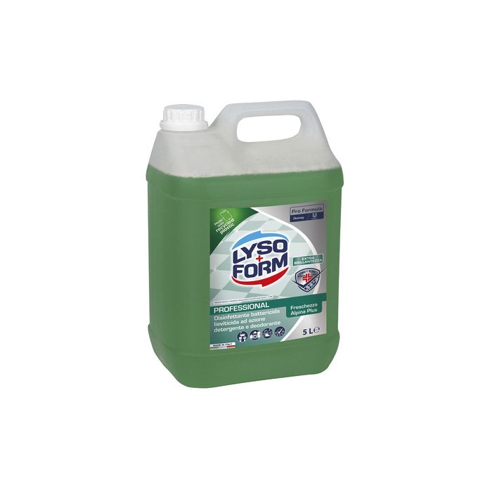 Detergente disinfettante multisuperficie professionale Lysoform 5 L freschezza alpina Plus - 9300969 main product photo