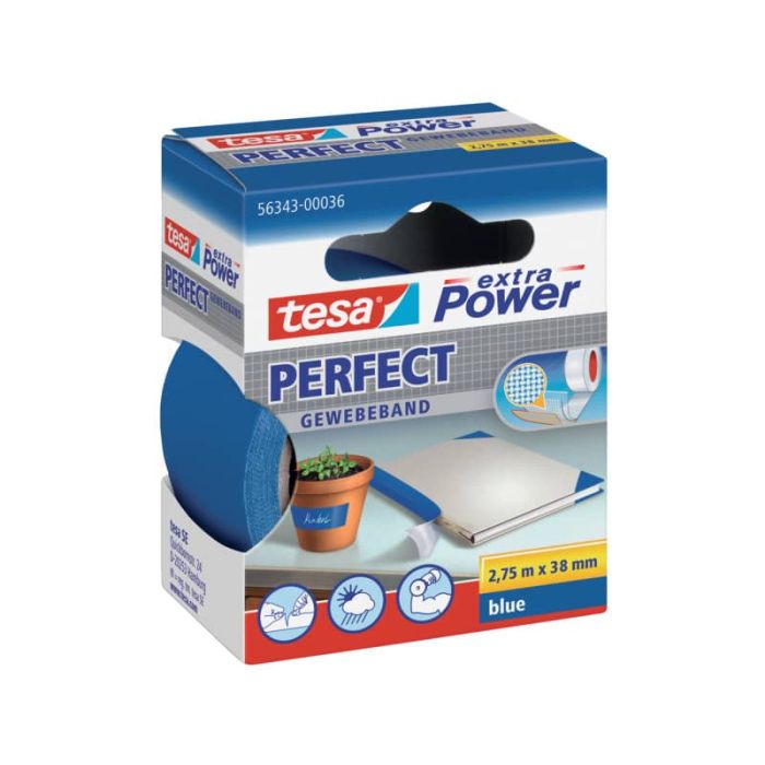 Nastro in tela plastificato XP Perfect 38 mm x 2,75 m Tesa blu 56343-00036-03 main product photo